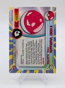 2000 Topps Pokemon Blue Logo: Voltorb Foil #100 - LP - Image 2