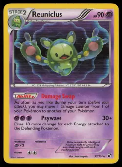 Reuniclus 57/114 Holo Rare Black & White Pokemon Holo Near Mint - Image 1