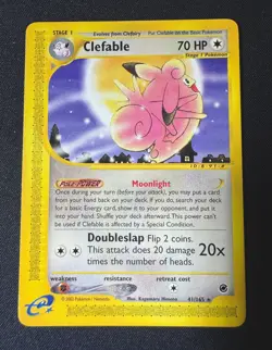 Clefable 41/165 TCG Pokemon Expedition Set Non-Holo Rare NM - Image 1