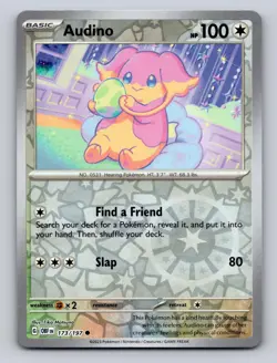 Audino 173/197 Common Obsidian Flames Pokemon Reverse Holo NM - Image 1