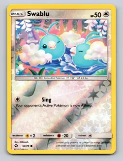 Swablu 57/70 Common Dragon Majesty Pokemon Reverse Holo NM - Image 1