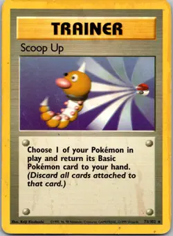 Scoop Up #078/102 Base Set (Shadowless) Pokemon HP/DMG - Image 1