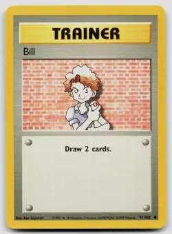 BILL 91/102 COMMON BASE SET UNLIMITED POKEMON LP - Image 1