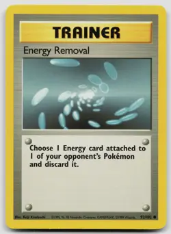 ENERGY REMOVAL 92/102 COMMON BASE SET UNLIMITED POKEMON LP - Image 1