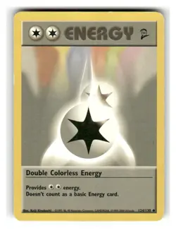 Double Colorless Energy 124/130 Uncommon Base Set 2 Pokemon Moderately Played - Image 1