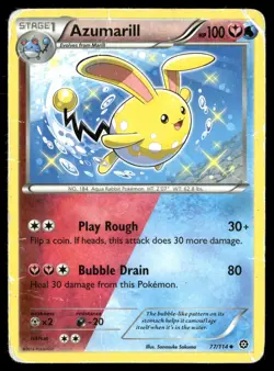 Azumarill 77/114 Steam Siege Pokemon DMG - Image 1