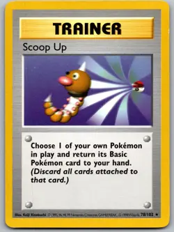 Scoop Up 78/102 Rare Base Set Unlimited Pokemon Lightly Played Scoop Up - Image 1