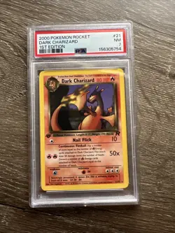 Pokemon Dark Charizard TCG 1st Edition Non-Holo Rare PSA 7 - Image 1