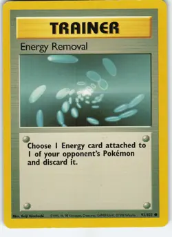 Energy Removal 092/102 Base Set Common MP Pokemon - Image 1