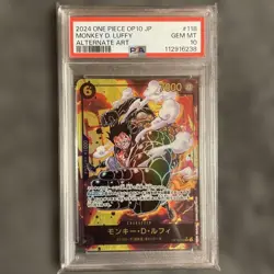 PSA10 OP10-118 Monkey.D.Luffy SEC Parallel ONE Piece Card Game Royal Bloodline - Image 1