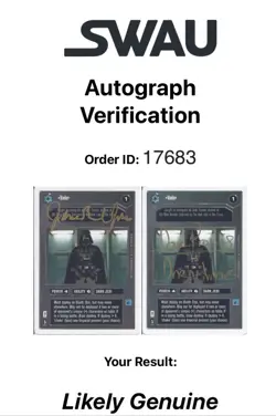 Star Wars CCG - James Earl Jones † & Dave Prowse † (Darth Vader) - signed card - Image 1