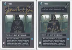 Star Wars CCG - James Earl Jones † & Dave Prowse † (Darth Vader) - signed card - Image 2