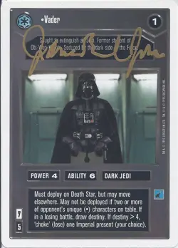 Star Wars CCG - James Earl Jones † & Dave Prowse † (Darth Vader) - signed card - Image 3