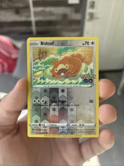 Bidoof Peelable Ditto 059/078 Reverse Holo Pokemon GO Pokemon Card - Image 1