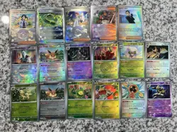 Lot of 17 Pokemon TCG Prismatic Evolutions Pokeball Pattern Reverse Holo Cards - Image 1
