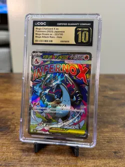 CGC Pristine 10 Mega Charizard X ex 223/193 Mega Dream ex Japanese Pokemon - Image 1