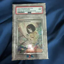 Pokemon TCG Scarlet & Violet Trainer Supporter Erika's Invitation 203/165 PSA 9 - Image 1