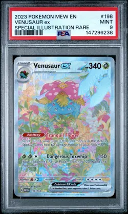 PSA 9 Venusaur ex 198/165 Pokemon 151 Special Illustration Rare SIR - Image 1