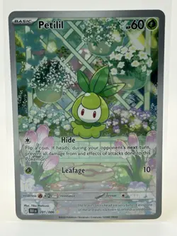 The Pokemon Company Petilil SV: Black Bolt 091/086 Basic 60 HP Holo ENG - Image 1