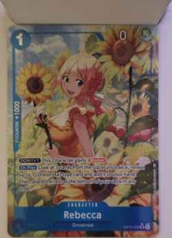 Bandai One Piece Card Game Rebecca Alt Art OP15-053 - Image 1