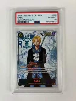 One Piece Sabo Alt Art SEC OP13-120 Carrying On His Will PSA 10 - Image 1