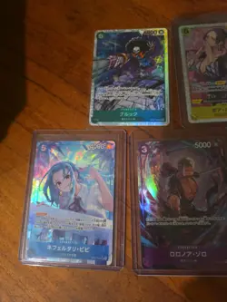 5x Japanese One Piece TCG alt art SR holo don mixed card lot - Image 2