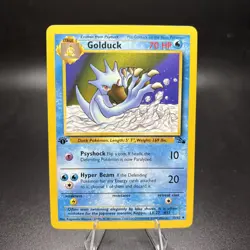 Vintage Pokemon Card Fossil 1st Edition Golduck 35/62 Non Holo Near Mint - NM -j - Image 1