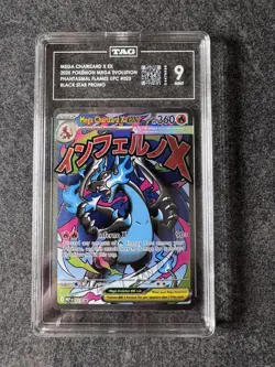 Pokemon TAG 9 Mega Charizard X EX 023 Mega Evolution Promo Holo English Card. - Image 1