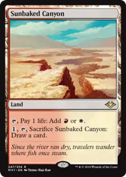 1x Sunbaked Canyon - Foil NM-Mint, English Modern Horizons MTG Magic - Image 1