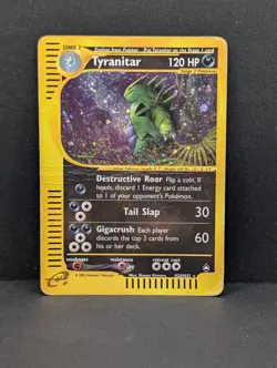 Tyranitar H28/H32 Aquapolis Holo Ultra Rare Pokemon TCG Nintendo e-reader HP - Image 1