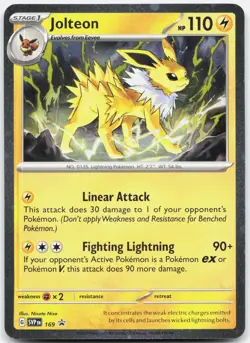 Jolteon (Cosmos Holo) 169 Holo Rare Scarlet & Violet Promo Pokemon Near Mint - Image 1