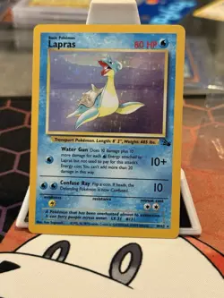 Pokemon TCG Lapras Fossil 10/62 Holo 1999-2000 NM+ - Image 1