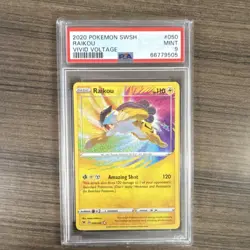 Pokemon TCG Raikou Vivid Voltage Holo Amazing Rare PSA 9 2020 050/185 - Image 1
