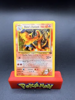 BLAINE'S CHARIZARD 2000 POKEMON GYM CHALLENGE HOLO #2/132 - LP - Image 1