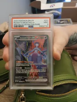 2025 POKEMON DRI EN-DESTINED RIVALS #231 TEAM ROCKET'S MEWTWO EX PSA 9 - Image 1