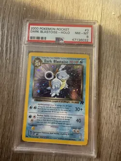 Dark Blastoise 3/82 - 2000 Team Rocket Holo Rare Unlimited PSA 8 English - Image 1