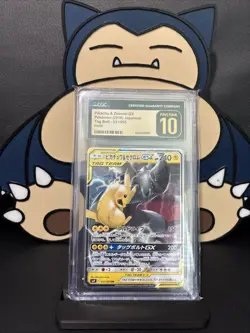 Pikachu & Zekrom GX CGC Pristine 10 Tag Bolt 031/095 Japanese Pokemon Mint - Image 1