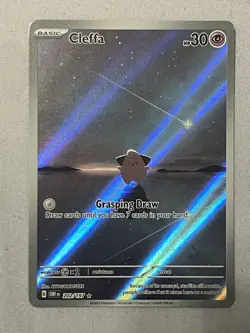 Pokemon Cleffa 202/197 SV03: Obsidian Flames Illustration Rare Holo - Image 1