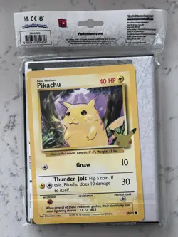 Pokemon 25th Anniversary First Partner Collector's Binder NEW Oversized Pikachu 820650809606 - Image 2