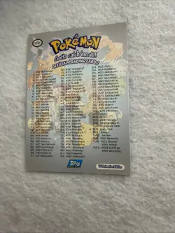 Pokemon Topps Movie Animation Edition Blue Logo Checklist NM Rare Vintage Collec - Image 5
