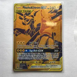 Pokemon TCG Pikachu & Zekrom GX Team Up Holo SM248 Promo - Image 1