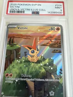 Victini 208 Illustration Rare Pokemon Unova Illustation Collection PSA 9 MINT - Image 2
