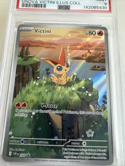 Victini 208 Illustration Rare Pokemon Unova Illustation Collection PSA 9 MINT - Image 3