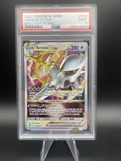 2022 Pokemon Brilliant Stars Arceus VSTAR 123/172 PSA 9 Mint - Image 1