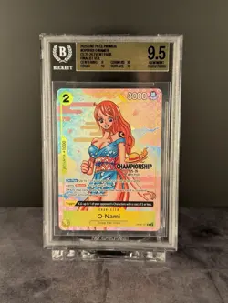 ✅BGS 9.5 GEM MINT One Piece O-Nami OP06-101 Championship 25-26 Event Finalist - Image 1