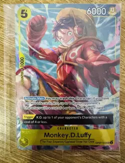4 x One Piece TCG OP07-109 Super Rare Alt Art Monkey D Luffy Promo NM (Playset) - Image 2