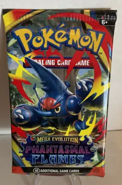 🔥Pokemon TCG: Mega Evolution Phantasmal Flames Booster Pack 10 Cards Random Art - Image 1