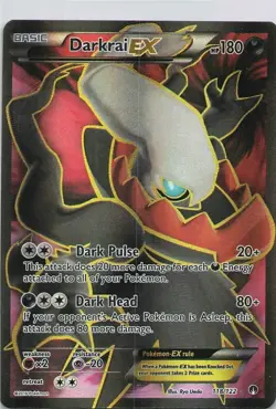 Pokemon TCG Darkrai EX Ultra Rare Card Full Art, XY Breakpoint, 118/122 - Image 1