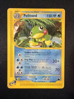 Pokemon Card Politoed 25/144 Skyridge Regular Rare Vintage TCG NON HOLO - Image 1