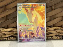 Pokemon Rapidash Holo Illustration Rare SV10: Destined Rivals 189/182 NM - Image 1